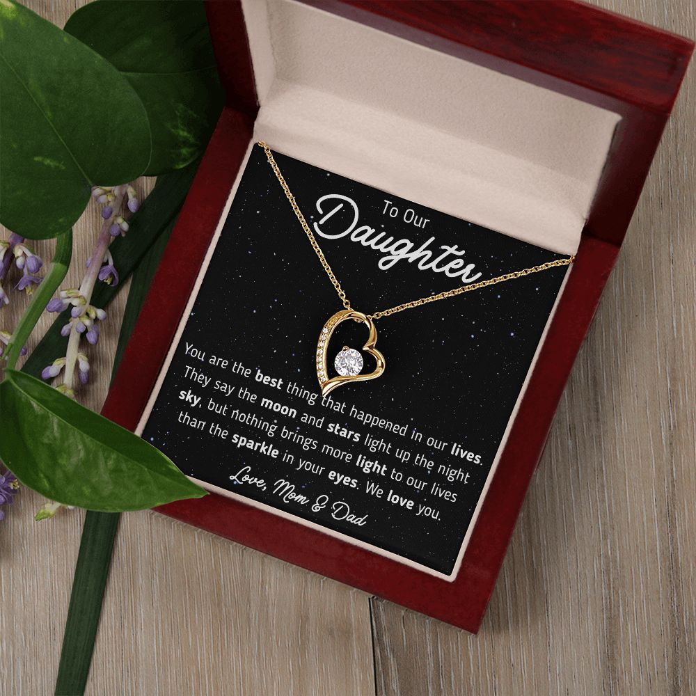 To Our Daughter Heart Necklace from Mom and Dad