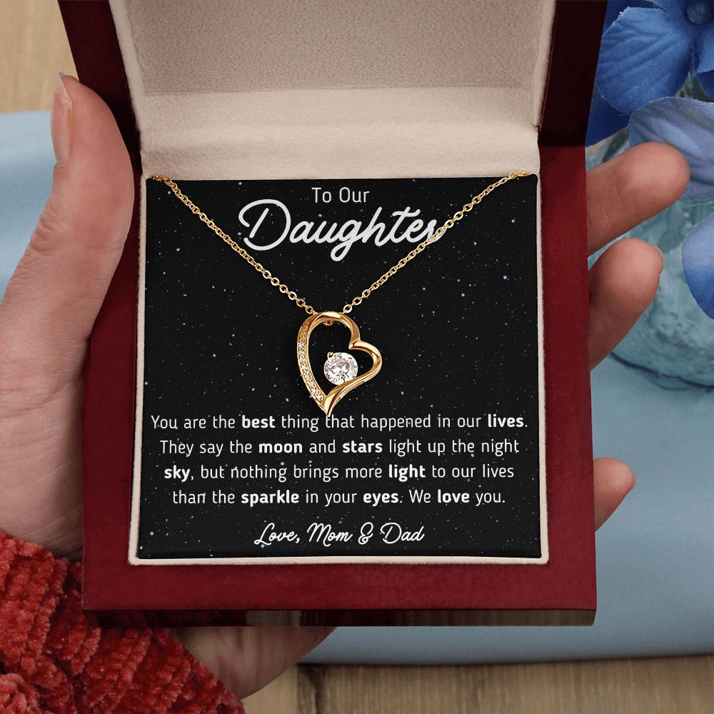 To Our Daughter Heart Necklace from Mom and Dad