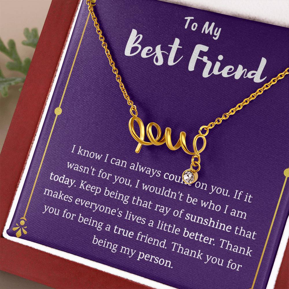 To My Best Friend Love Necklace