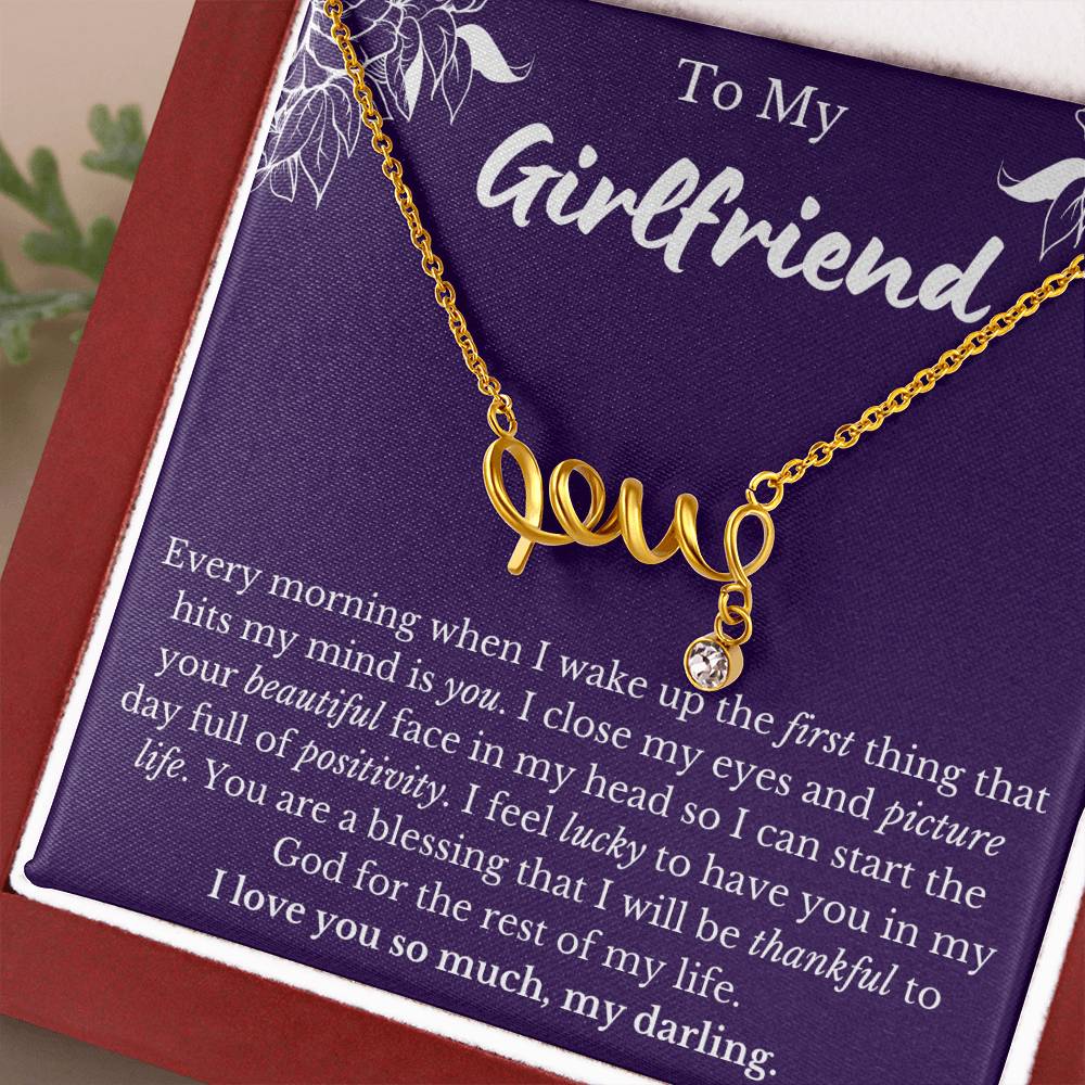 To My Girlfriend "Love" Necklace