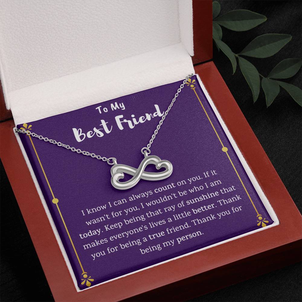 To My Best Friend Infinity Necklace