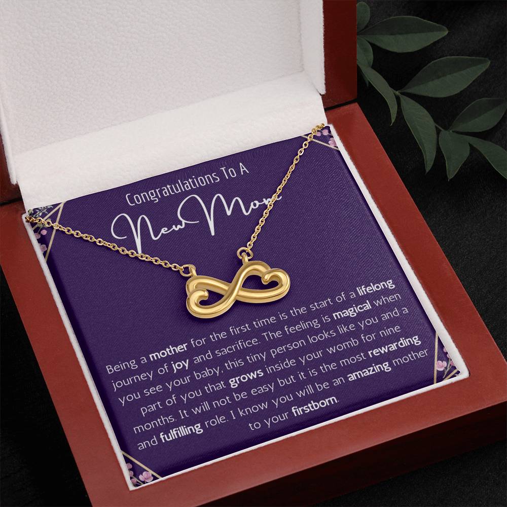 Congratulations To A New Mom Infinity Necklace