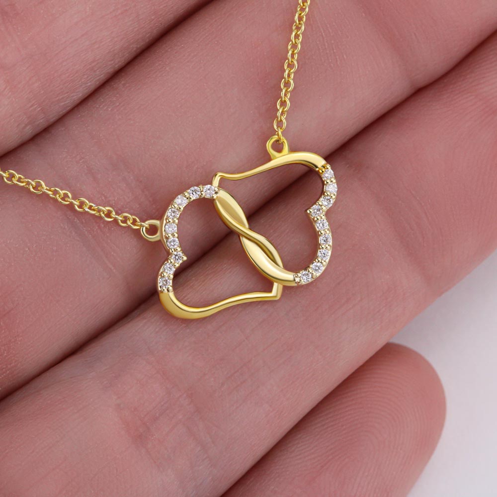 Personalized Bridesmaid Infinity Hearts Necklace