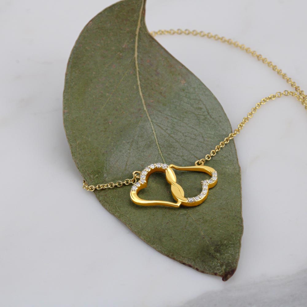 10k Solid Gold To My Mum Infinity Hearts Necklace