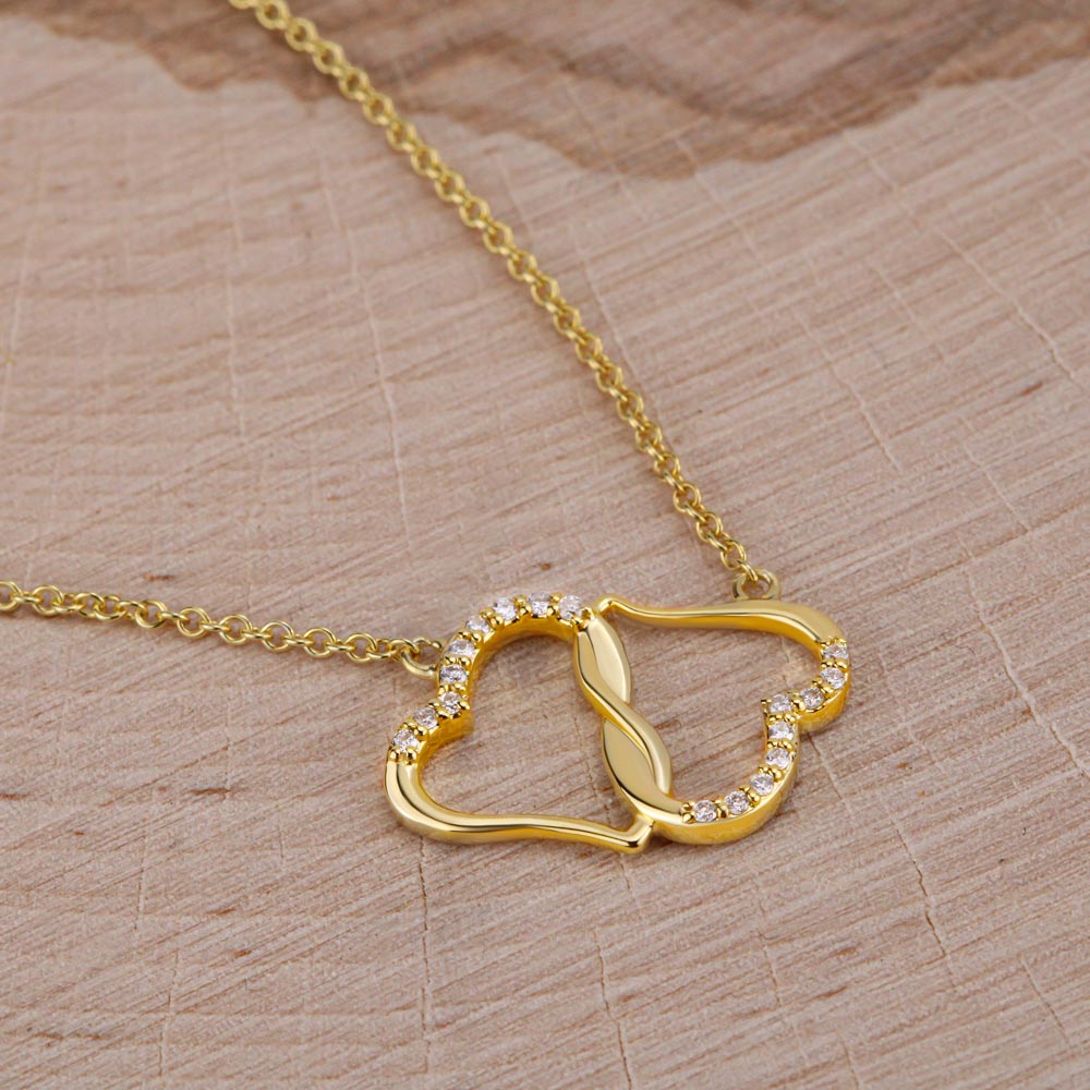 To My Girlfriend Infinity Hearts Diamond Necklace