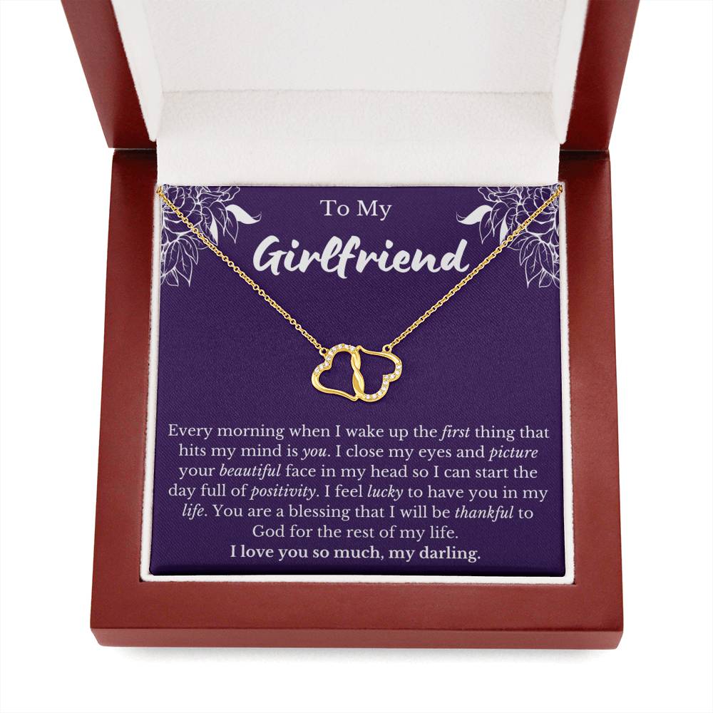 To My Girlfriend Infinity Hearts Everlasting Love Necklace