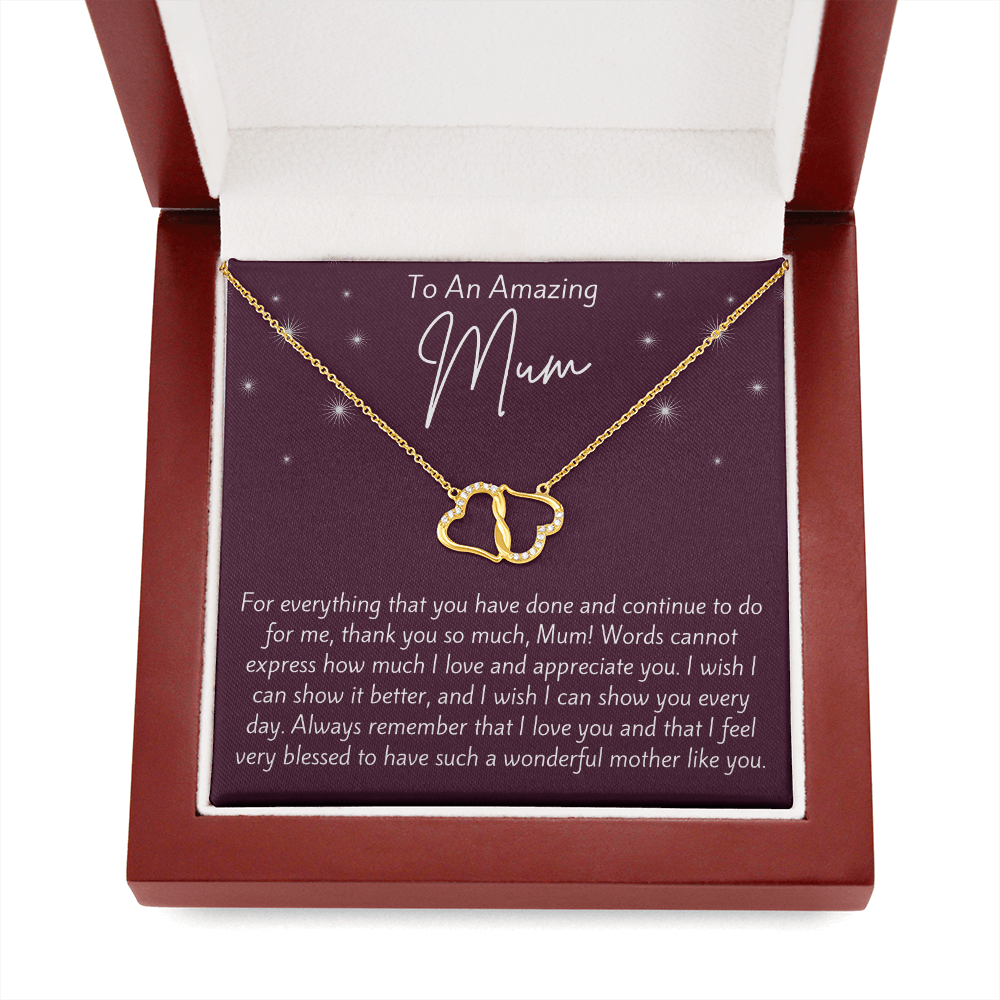 10k Solid Gold To An Amazing Mum Necklace