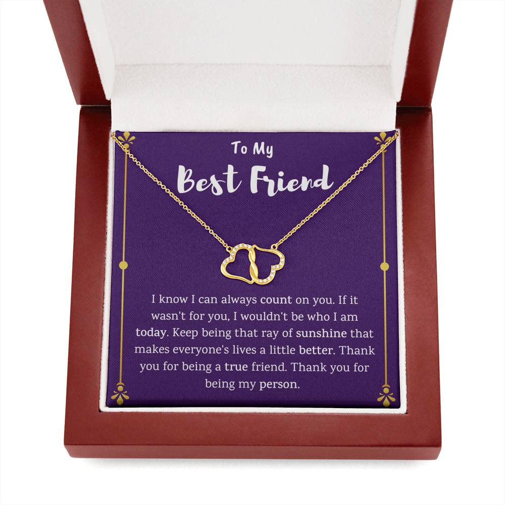 To My Best Friend Infinity Hearts Necklace