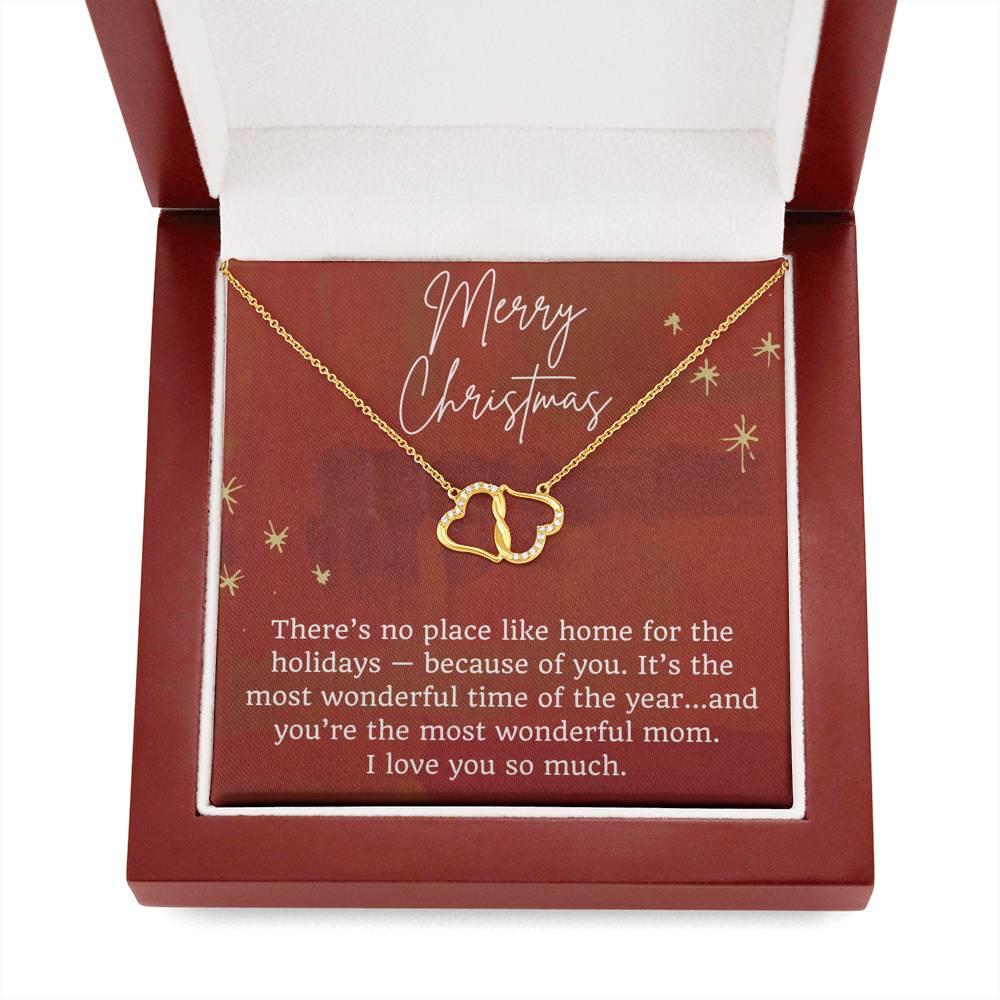 Merry Christmas to Mom Infinity Heart Necklace