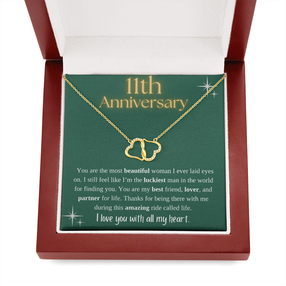 11th Anniversary Infinity Hearts Necklace