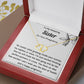 To My Amazing Sister on Your Pregnancy Infinity Hearts Necklace