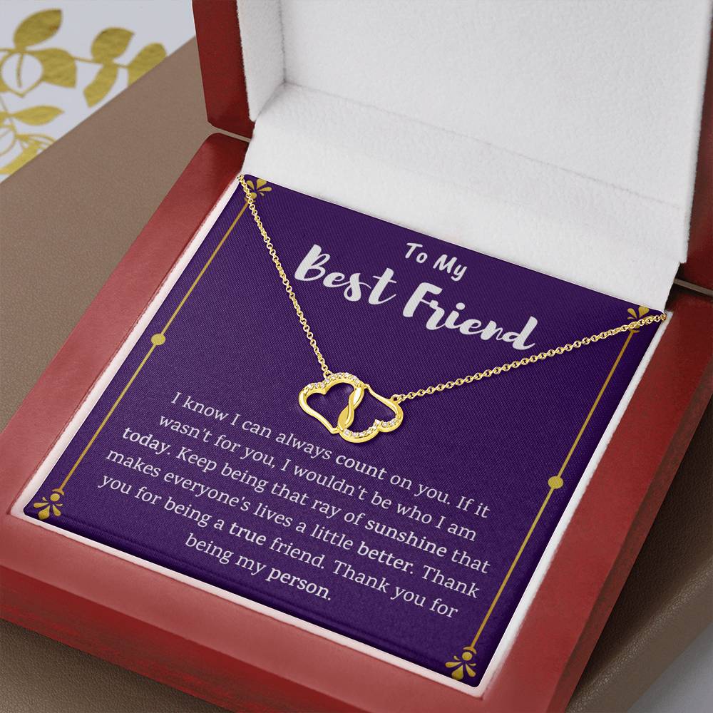 To My Best Friend Infinity Hearts Necklace