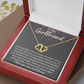 To My Girlfriend Heart Falling Infinity Hearts Necklace