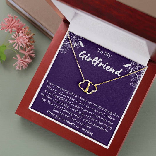 To My Girlfriend Infinity Hearts Everlasting Love Necklace