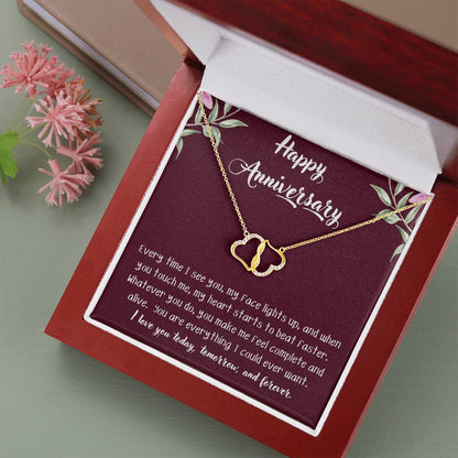 Happy Anniversary to Girlfriend Infinity Hearts Necklace