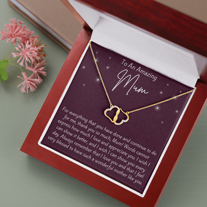 10k Solid Gold To An Amazing Mum Necklace