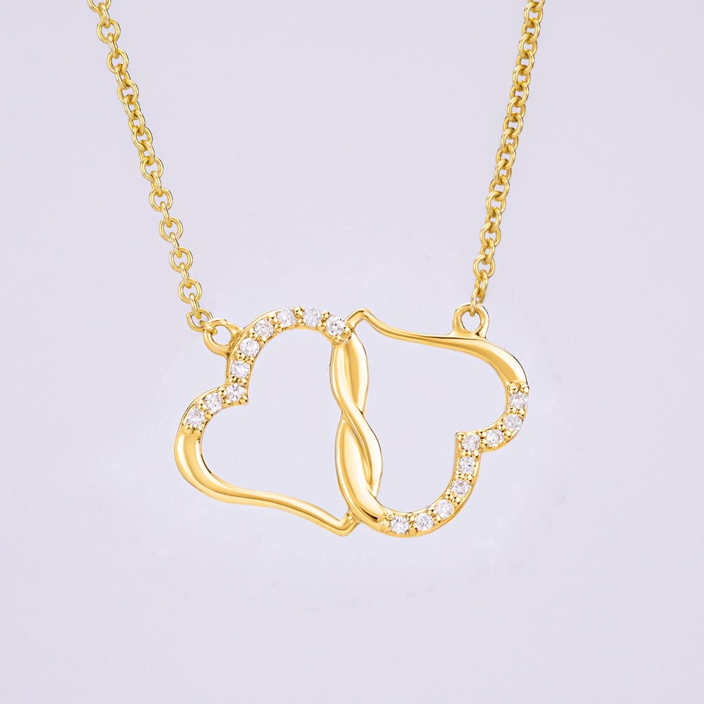 10k Solid Gold To My Beautiful Mum Infinity Hearts Necklace