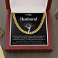 To My Husband Cuban Link Chain Necklace