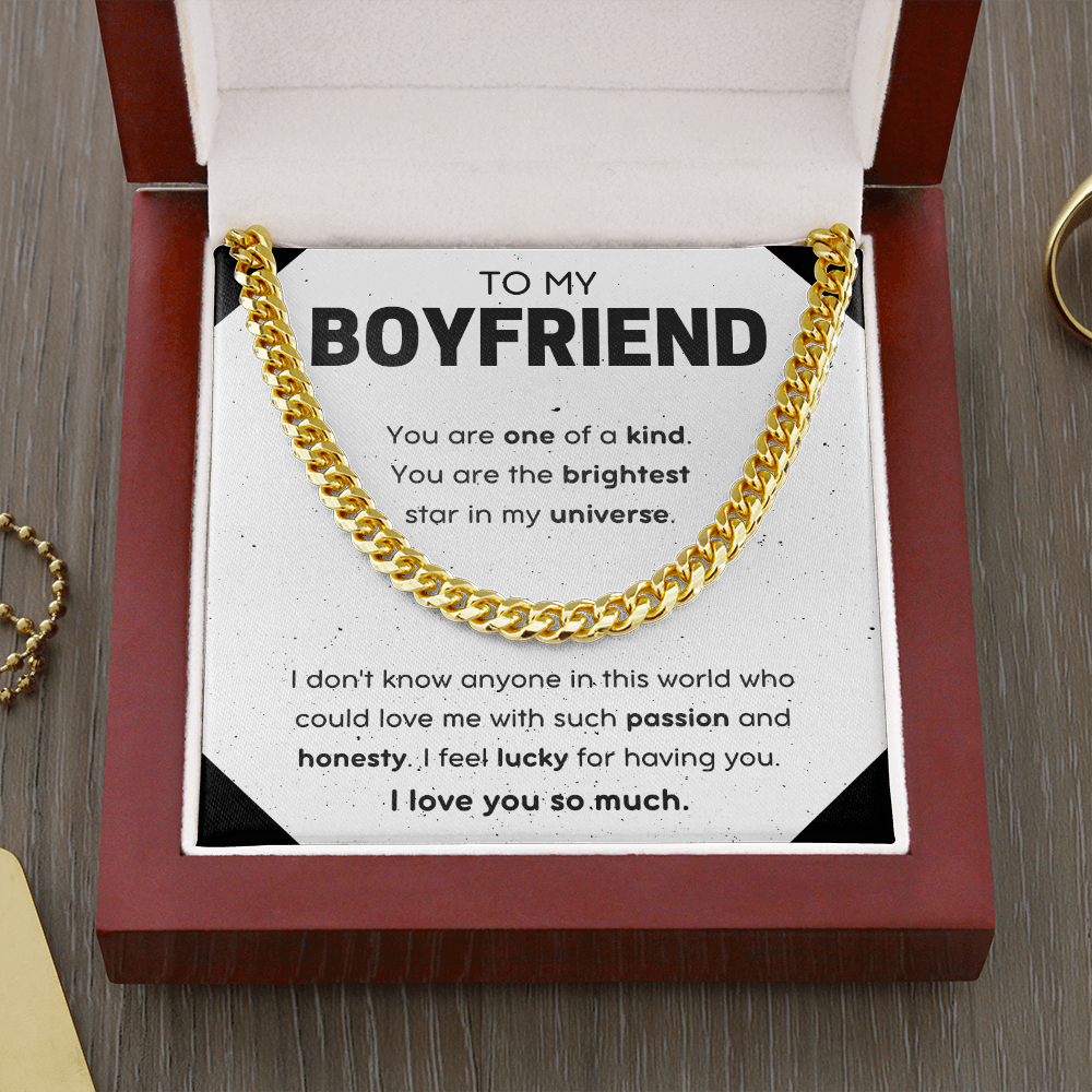 To My Boyfriend Unique Cuban Link Chain Necklace