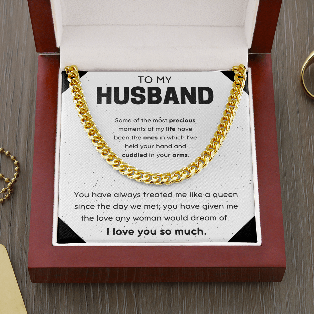 To My Husband Cuban Link Chain