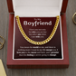 To My Boyfriend Gradient Cuban Link Chain Necklace