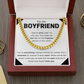 To My Boyfriend Cuban Link Chain Necklace