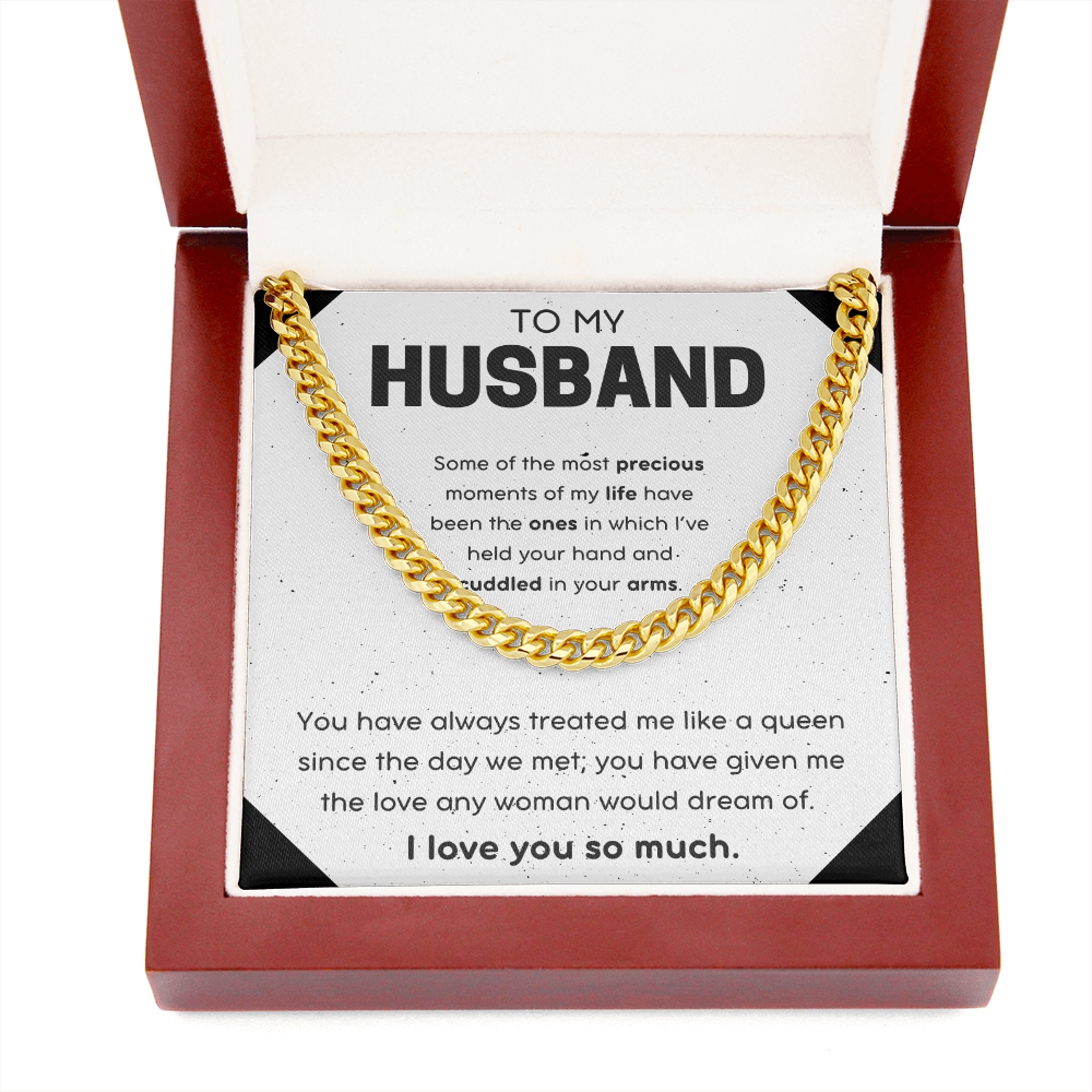 To My Husband Cuban Link Chain