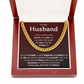 To My Husband Gradient Cuban Link Chain Necklace