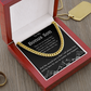 To My Bonus Son Cuban Link Chain Necklace