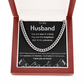 To My Husband Cuban Link Chain Necklace