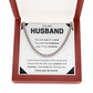 To My Husband Cuban Link Chain Necklace