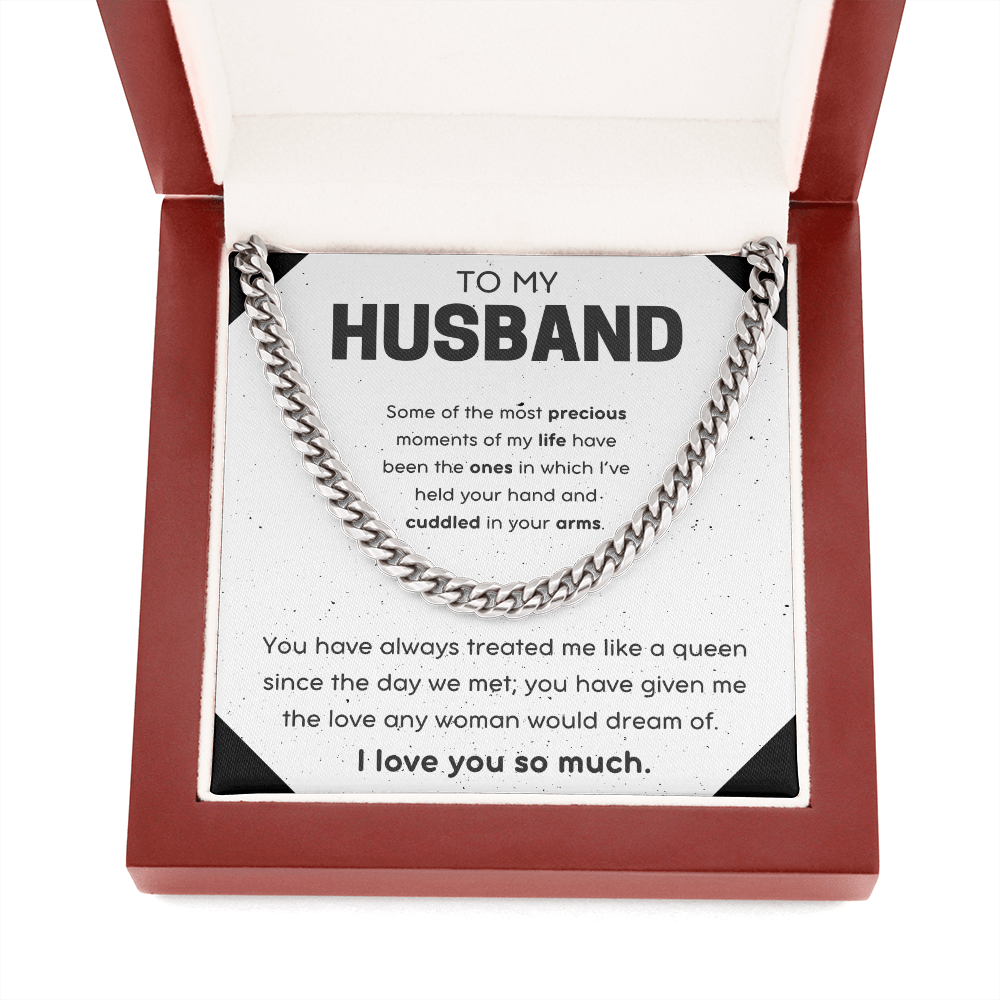 To My Husband Cuban Link Chain