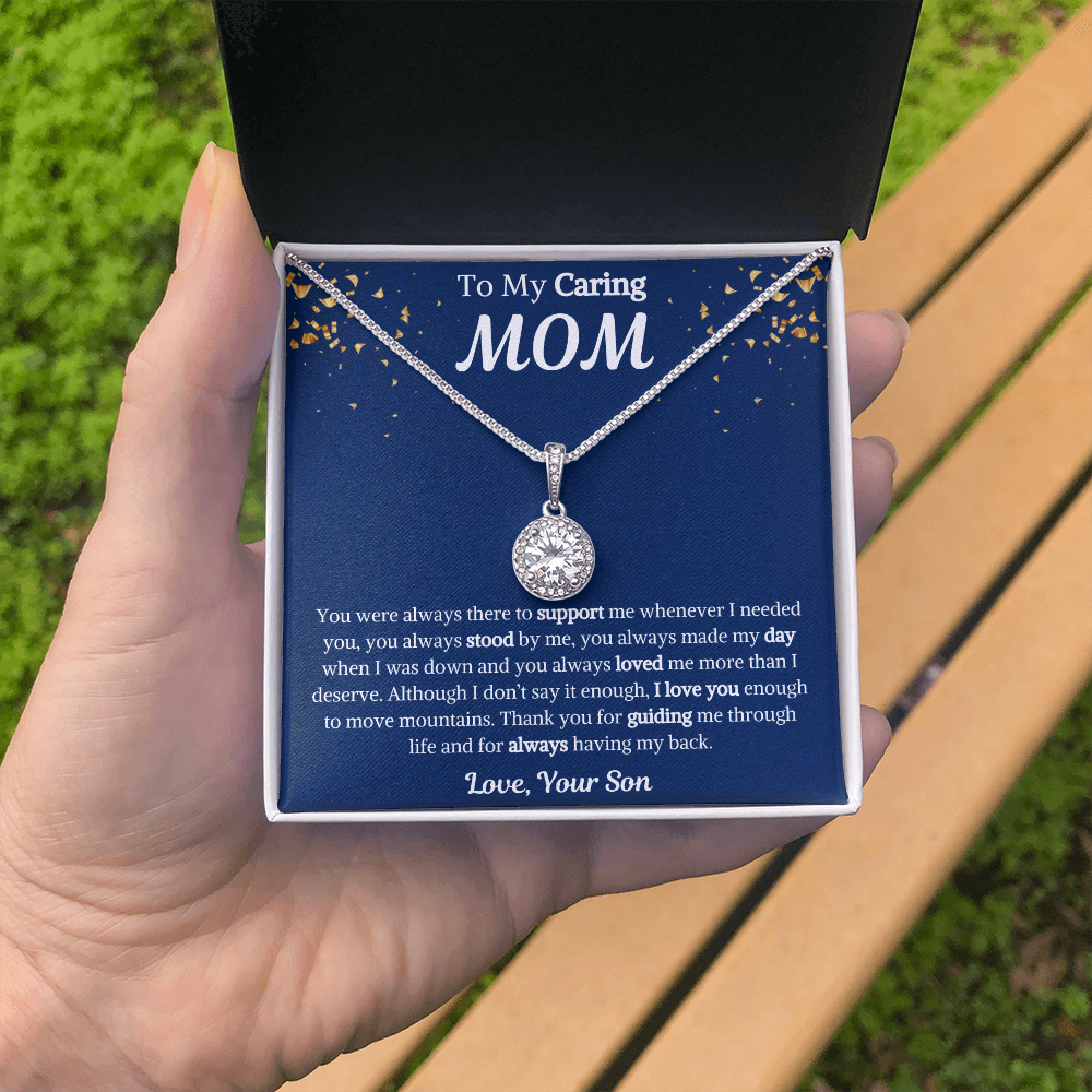 To My Caring Mom Necklace from Son