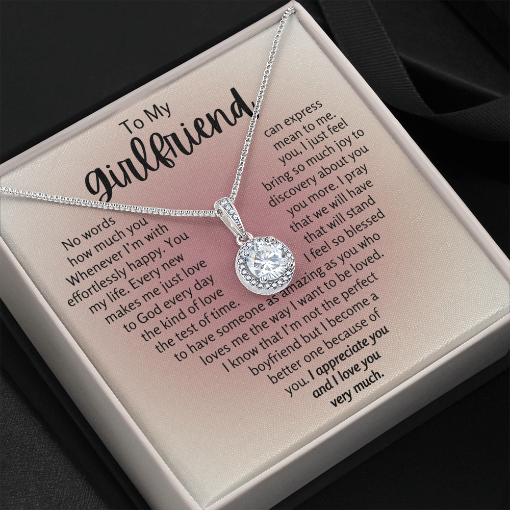 To My Girlfriend Heart Necklace