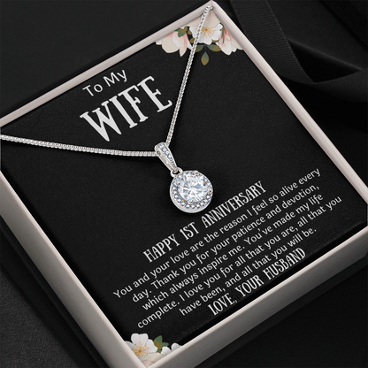 To My Wife 1st Anniversary Necklace