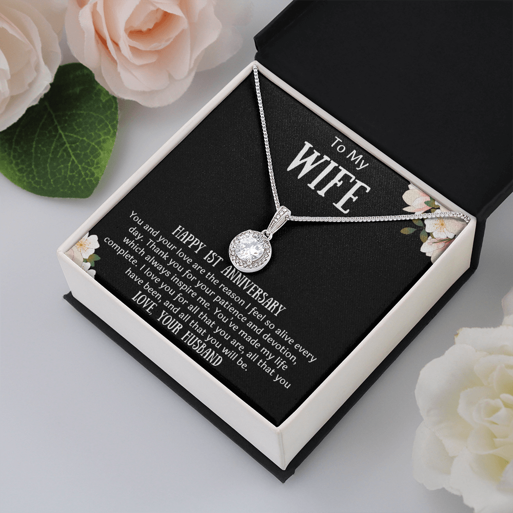 To My Wife 1st Anniversary Necklace