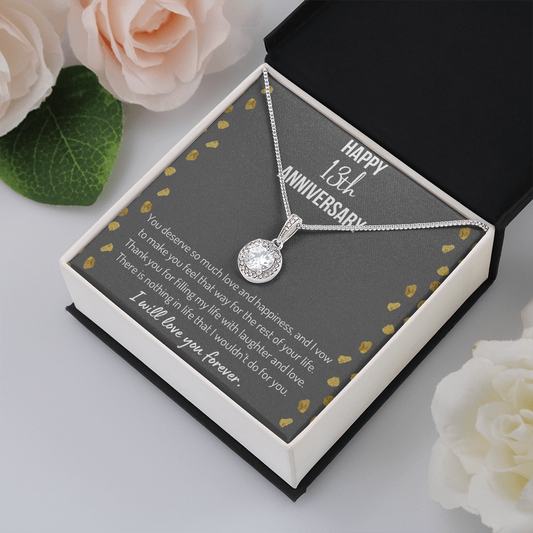 Happy 13th Anniversary Necklace