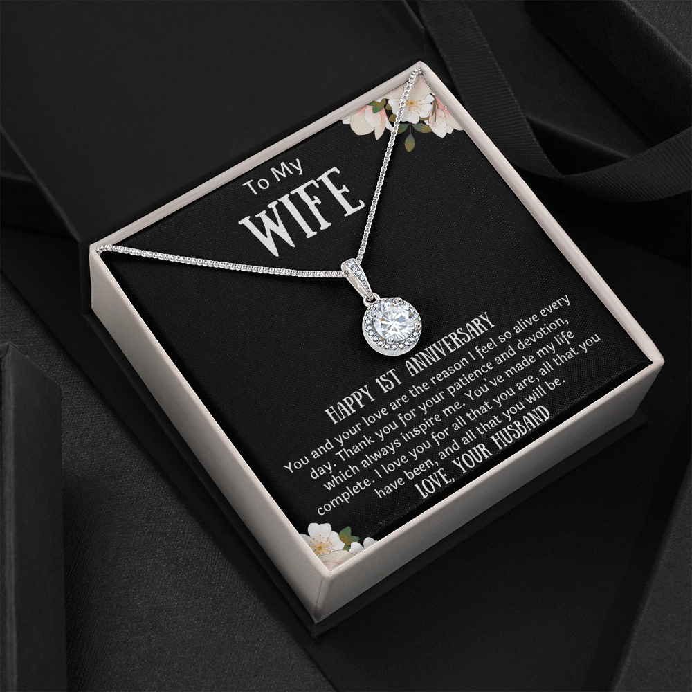 To My Wife 1st Anniversary Necklace