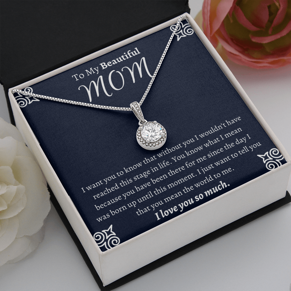 To My Beautiful Mom Eternal Hope Necklace