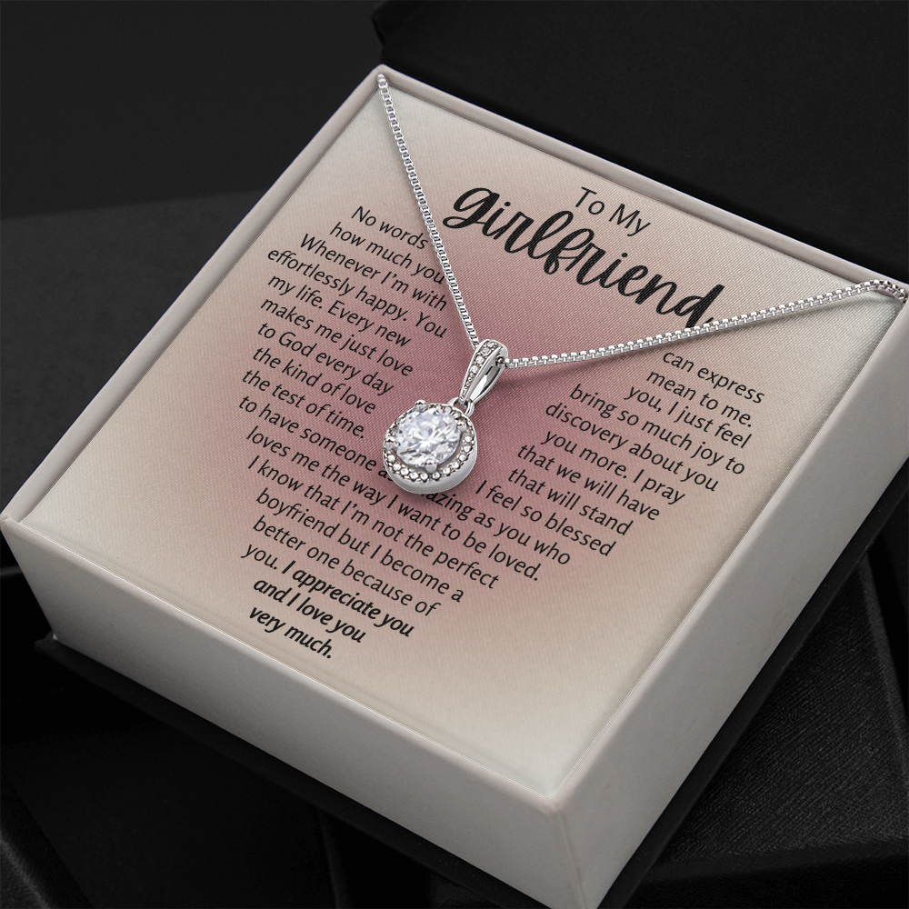 To My Girlfriend Heart Necklace