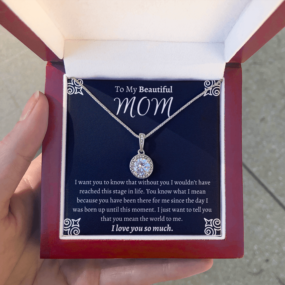 To My Beautiful Mom Eternal Hope Necklace