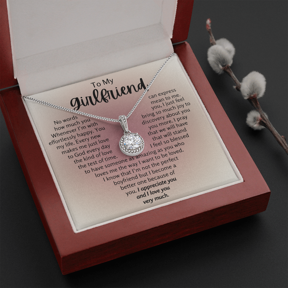 To My Girlfriend Heart Necklace