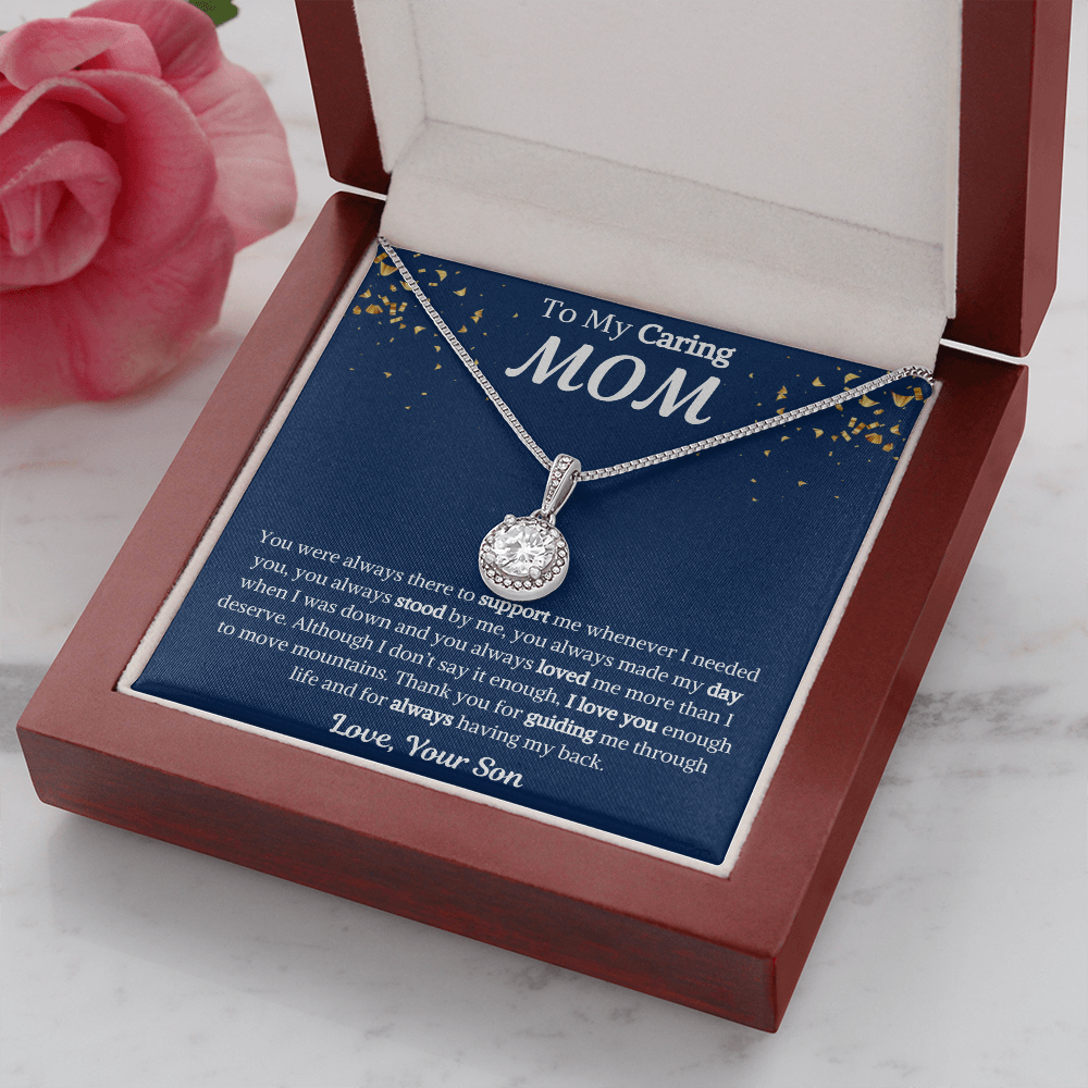 To My Caring Mom Necklace from Son