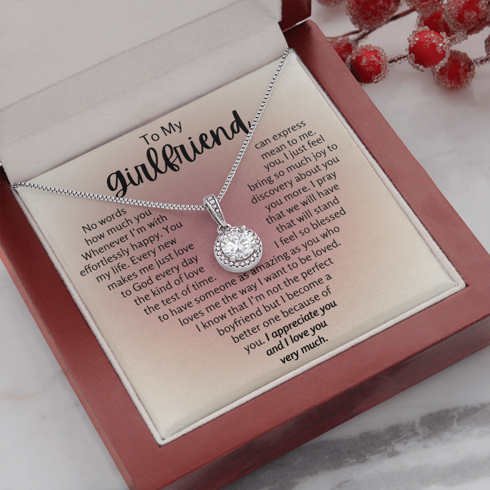 To My Girlfriend Heart Necklace