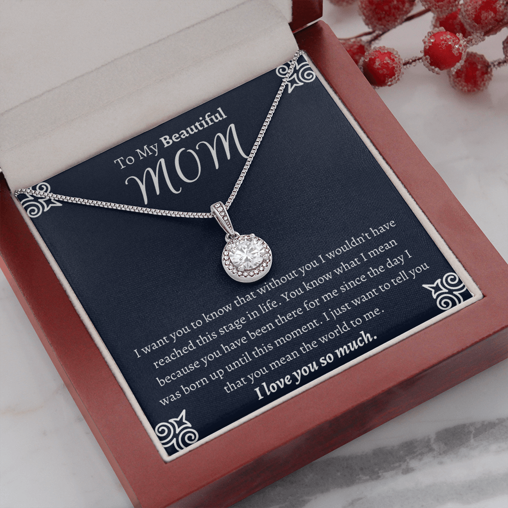 To My Beautiful Mom Eternal Hope Necklace