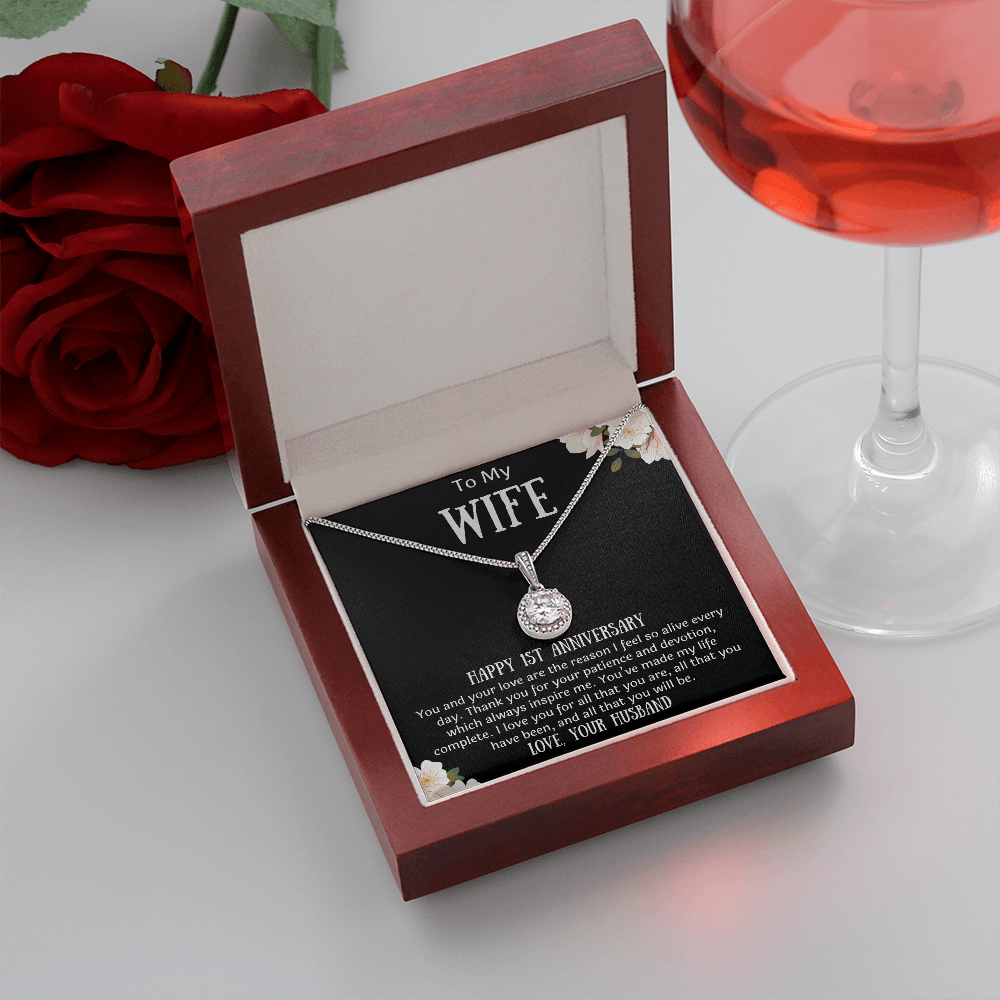 To My Wife 1st Anniversary Necklace