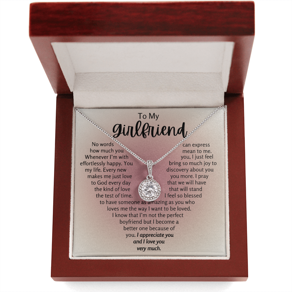 To My Girlfriend Heart Necklace