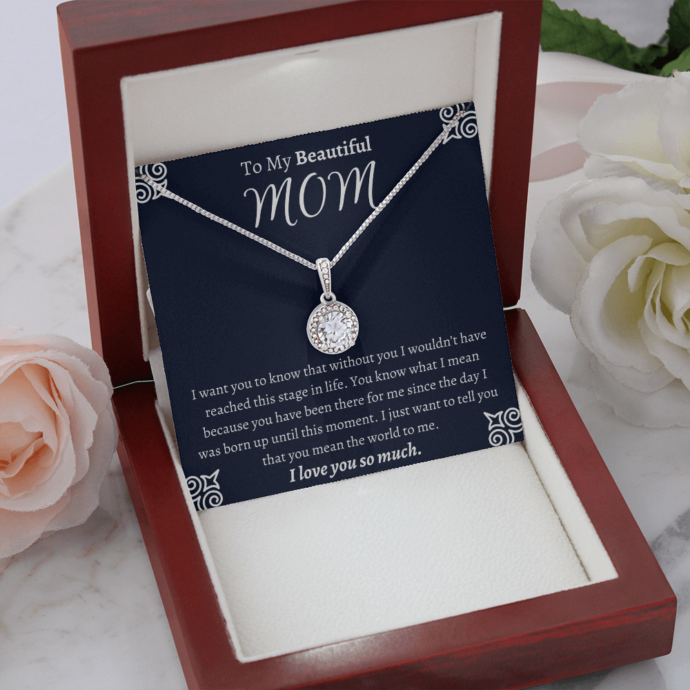 To My Beautiful Mom Eternal Hope Necklace