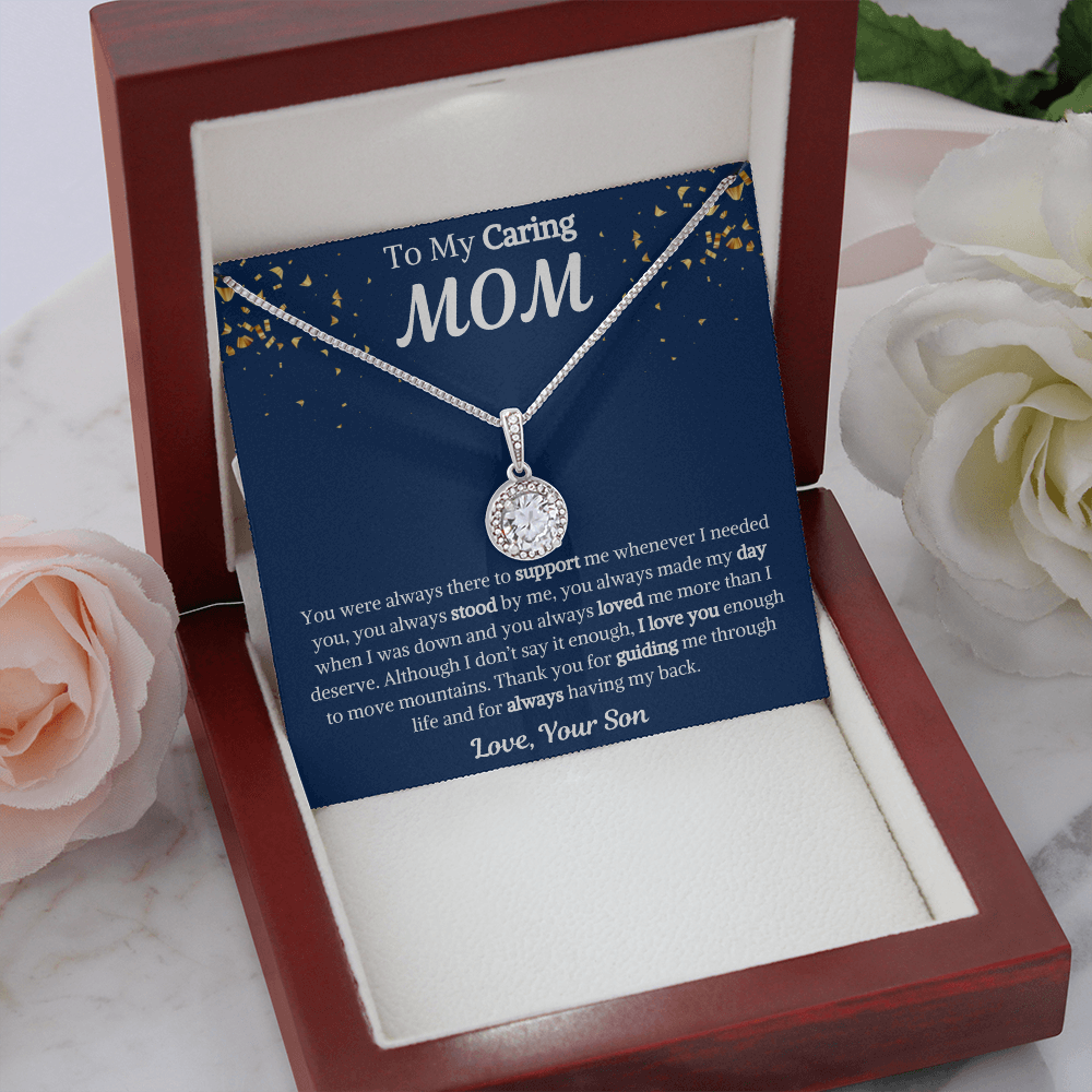 To My Caring Mom Necklace from Son