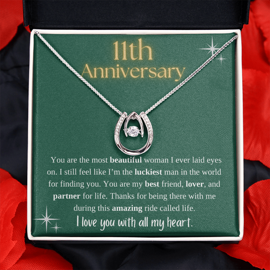 11th Anniversary Horseshoe Necklace